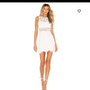Sleeveless Mini White Lace Dress